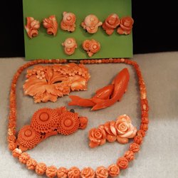 The Wiggle Room - Antique carved Momo coral jewelry