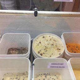 Pictures of ice cream flavors and menu