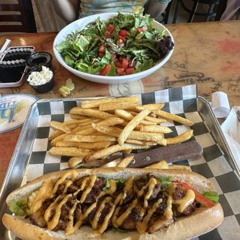 Fast Eddies - Blackened Shrimp Po Boy with fries - New American Near Me - Ocean City, Maryland Fast Eddies - Blackened Shrimp Po Boy with fries - New American Near Me - Ocean City, Maryland