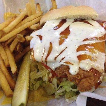 Buffalo Wild Wings - Buffalo Chicken Sandwich my husband loves Yum - Sports Bars Near Me - Morris, Illinois