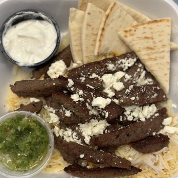 Taste Mediterranean Grill - Classic Gyro Plate- also came with side salad in its own container - Mediterranean Near Me - Las Vegas, Nevada