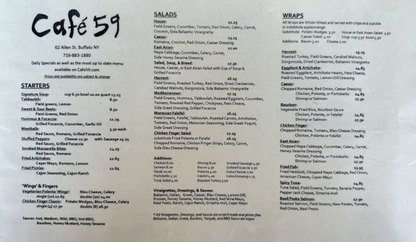 Menu photo 5 Cafe 59 Buffalo, NY Menu photo 5 Cafe 59 Buffalo, NY
