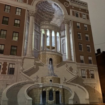 Cincinnatus Mural - 3-D-ifying during Blink - Public Art Near Me - Cincinnati, Ohio