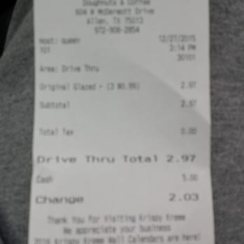 Krispy Kreme - No please Pulled up to drive through and it was "give me a second". Pulled up to window, no Thank you,  no nothing - Donuts Near Me - Allen, Texas