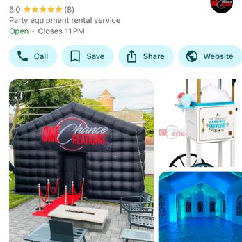 One Chance Creations - Party Equipment Rentals Near Me One Chance Creations - Party Equipment Rentals Near Me