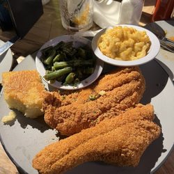 Frederick's Wine and Dine - Catfish (2pc), Green beans, Mac and cheese