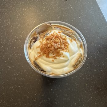 Reinne’s Place - Toasted coconut + cream top on the Reinnespanner - Coffee & Tea Near Me - Long Beach, California Reinne’s Place - Toasted coconut + cream top on the Reinnespanner - Coffee & Tea Near Me - Long Beach, California