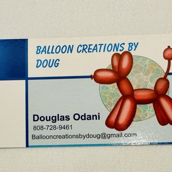 Balloon Creations By Doug - Business card - Balloon Services Near Me Balloon Creations By Doug - Business card - Balloon Services Near Me