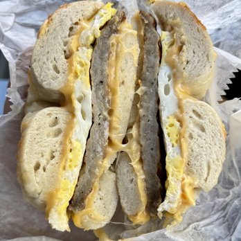 Wam Bam Bagels - Sausage, egg, and cheese on Asiago. - Sandwiches Near Me - Burlington, North Carolina Wam Bam Bagels - Sausage, egg, and cheese on Asiago. - Sandwiches Near Me - Burlington, North Carolina