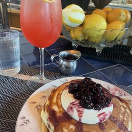 OMG! Cherry pancakes and a mocktail. Life IS good! OMG! Cherry pancakes and a mocktail. Life IS good!