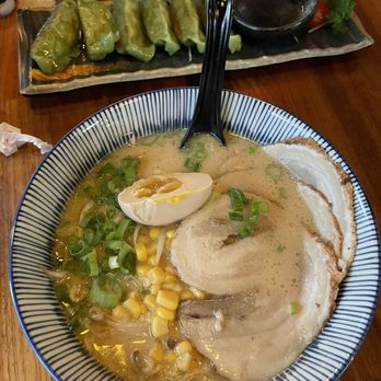 Kopan Sushi & Ramen - Tonkotsu Ramen with Veggie Gyoza - Ramen Near Me - Fullerton, California