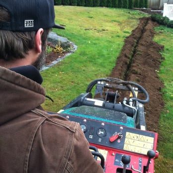 Preservative Services - Trenching for a drainage system installation. - Landscaping Near Me - Bellingham, Washington Preservative Services - Trenching for a drainage system installation. - Landscaping Near Me - Bellingham, Washington