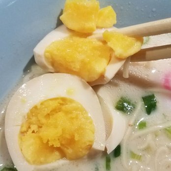 Naruto - Pet peeve of overcooked yolk in the ramen. Broth is perfection though: Tonkotsu super rich version - Ramen Near Me - Albuquerque, New Mexico