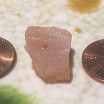 Sushi X - Just my 2 cent's worth (yes, this counted as a separate sashimi piece). - Japanese Near Me - Ridgewood, New Jersey Sushi X - Just my 2 cent's worth (yes, this counted as a separate sashimi piece). - Japanese Near Me - Ridgewood, New Jersey