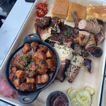 Broken Spirits Distillery - BBQ platter - Distilleries Near Me - Long Beach, California
