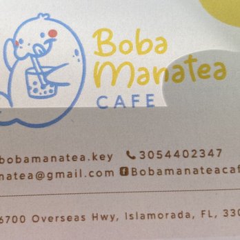 Boba Manatea Cafe - Bubble Tea Near Me - Islamorada, Florida Boba Manatea Cafe - Bubble Tea Near Me - Islamorada, Florida