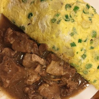 Tanaka Saimin - Fried Rice Omelet w/ADOBO...meat is on the vinegary side, if u like that - Japanese Near Me - Honolulu, Hawaii Tanaka Saimin - Fried Rice Omelet w/ADOBO...meat is on the vinegary side, if u like that - Japanese Near Me - Honolulu, Hawaii