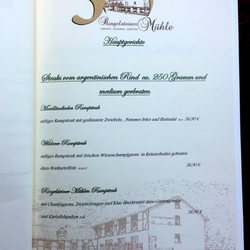 Landhotel Ringelsteiner Mühle - Menu