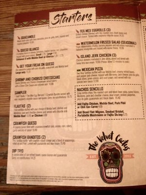 Menu photo 1 The Velvet Cactus New Orleans, LA Menu photo 1 The Velvet Cactus New Orleans, LA