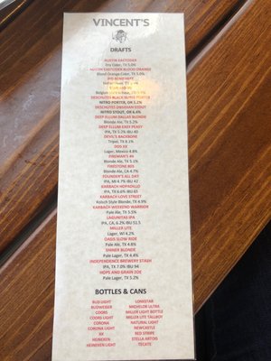 Menu photo 5 Vincent's Sports Pub Austin, TX Menu photo 5 Vincent's Sports Pub Austin, TX