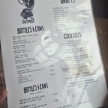 The Outpost American Tavern - Sips menu - Bars Near Me - Baltimore, Maryland