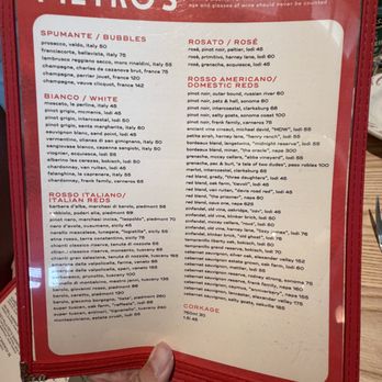 Pietro's - Wine List - Italian Near Me - Lodi, California Pietro's - Wine List - Italian Near Me - Lodi, California