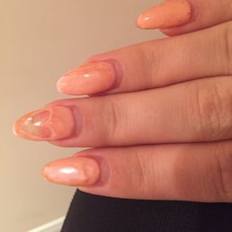Nails are crap these were like a bubble gum pink when i got them now they look disgusting