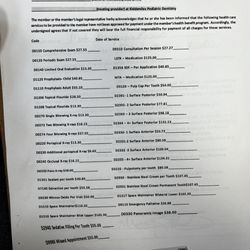 Kiddsmiles - List of costs dental coverage doesn't pick up. Prior Auth is often required for dental care so please be advised
