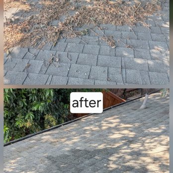 Simply Clean - Before and after of clearing the roof. - Solar Panel Cleaning Near Me