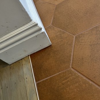 GM Elite Tile & Stone Installation - The entry to the kitchen from the hall (still wet from cleaning but truly perfect) - Tiling Near Me GM Elite Tile & Stone Installation - The entry to the kitchen from the hall (still wet from cleaning but truly perfect) - Tiling Near Me