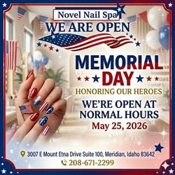 Novel Nail Spa - Open on Memorial Day 2026