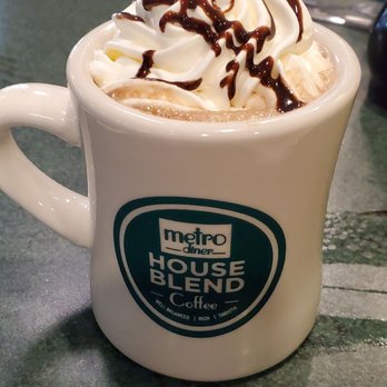 Metro Diner - I had a special request to mix hot chocolate with a splash of coffee. The waitress suggested hazelnut coffee with whipped cream - American Near Me - Fredericksburg, Virginia Metro Diner - I had a special request to mix hot chocolate with a splash of coffee. The waitress suggested hazelnut coffee with whipped cream - American Near Me - Fredericksburg, Virginia