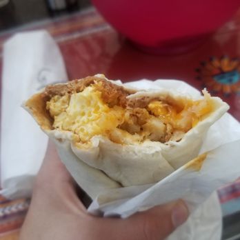 Golden Pride - Carne adovada breakfast burrito - Barbeque Near Me - Albuquerque, New Mexico