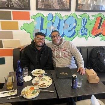Urban Vegan Roots - The main Guy Mr Ray and myself having lunch at Urban Vegan Roots! - Vegan Near Me - Astoria, New York