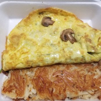 Koa Pancake House - Mushroom omelet with breakfast hash brown - Breakfast & Brunch Near Me - Honolulu, Hawaii