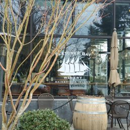 Exterior outside entrance of Fletcher Bay Winery - Bainbridge Island, Washington Exterior outside entrance of Fletcher Bay Winery - Bainbridge Island, Washington