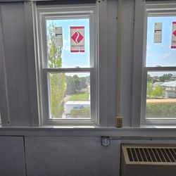 Big Sky Exterior Designs and Bath Solutions - We did not disturb the interior trim of the windows during the window replacement project at the Lavina School.