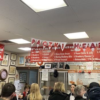 New Palace Bakery - The bakery was full of people and completely decorated for paczki day - Bakeries Near Me - Hamtramck, Michigan New Palace Bakery - The bakery was full of people and completely decorated for paczki day - Bakeries Near Me - Hamtramck, Michigan