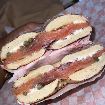 Golden State Kitchen - Lox bagel no tomato everything bagel - Bagels Near Me - Richmond, California Golden State Kitchen - Lox bagel no tomato everything bagel - Bagels Near Me - Richmond, California