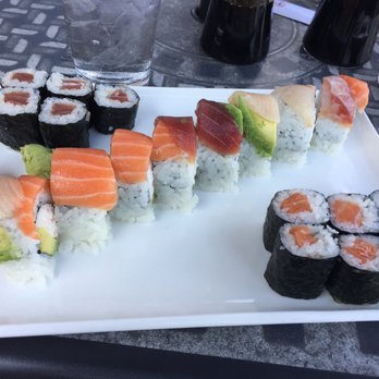 Ronin Sushi - Maki Tuna roll, Maki salmon roll and a Rainbow roll - Sushi Bars Near Me - Dublin, Ohio Ronin Sushi - Maki Tuna roll, Maki salmon roll and a Rainbow roll - Sushi Bars Near Me - Dublin, Ohio
