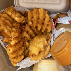 Bird-N-Bun - Waffle Fries & Spicy Bird Sauce