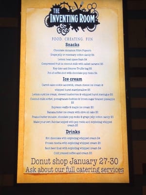 Menu photo 8 The Inventing Room Dessert Shop Denver, CO