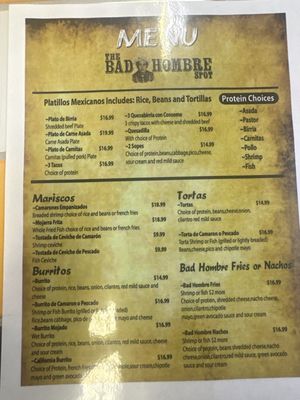 Menu photo 3 The Bad Hombre Spot Hawthorne, CA