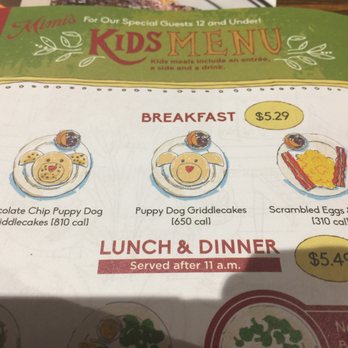 Mimi's Cafe - Lets either have junk or a tiny protein for kids. Why can't we come up with a decent well rounded kids meal? - Breakfast & Brunch Near Me - Chino, California