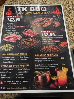 Menu photo 2 Temecula Korean BBQ Temecula, CA Menu photo 2 Temecula Korean BBQ Temecula, CA