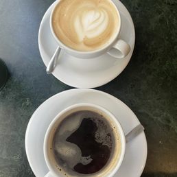 Americano and cappuccino