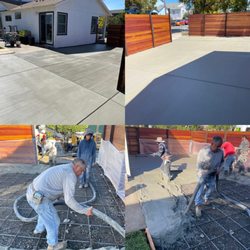 Trujillo Hauling & Tree Services - Big cement job for a backyard.