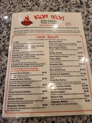 Menu photo 2 Iron Wok Bryson City, NC