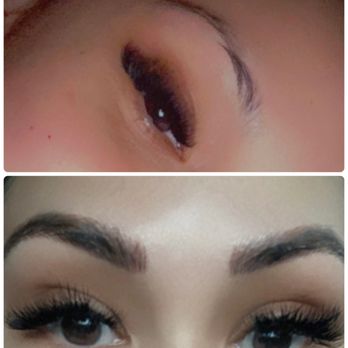 Mehrin Glam - Top pic: no makeup, just thin, sparse brows. Bottom pic: after my second appointment with the talented Mehrin! I am so happy! - Permanent Makeup Near Me - Sherman Oaks, California Mehrin Glam - Top pic: no makeup, just thin, sparse brows. Bottom pic: after my second appointment with the talented Mehrin! I am so happy! - Permanent Makeup Near Me - Sherman Oaks, California