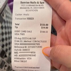 Sunrise Nails & Spa - Kind of expensive.